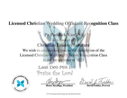CLI Licensed Wedding Officiant